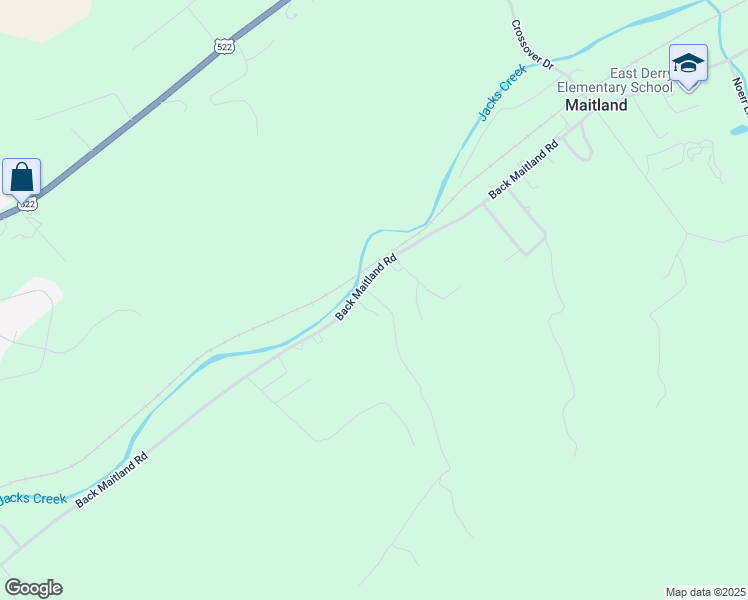 map of restaurants, bars, coffee shops, grocery stores, and more near 1874 Back Maitland Road in Lewistown