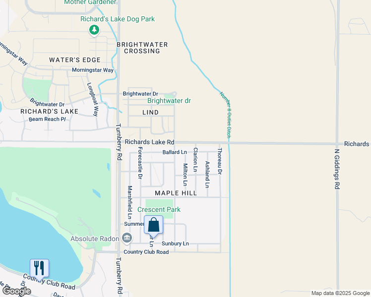 map of restaurants, bars, coffee shops, grocery stores, and more near 2426 Ballard Lane in Fort Collins