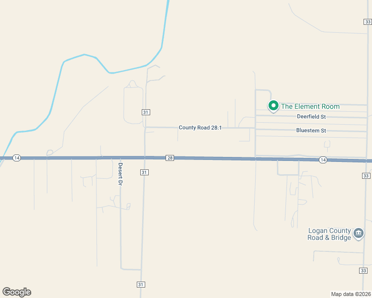 map of restaurants, bars, coffee shops, grocery stores, and more near 15173 Colorado 14 in Sterling