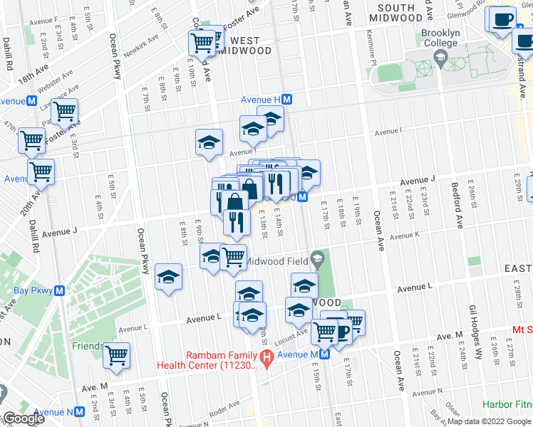 map of restaurants, bars, coffee shops, grocery stores, and more near in Brooklyn