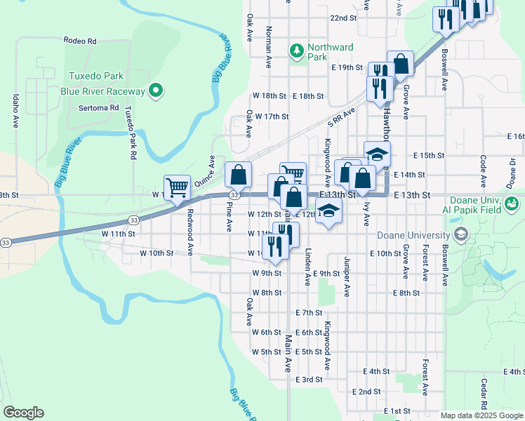 map of restaurants, bars, coffee shops, grocery stores, and more near in Crete