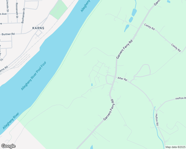 map of restaurants, bars, coffee shops, grocery stores, and more near 204 Sherwood Drive in New Kensington