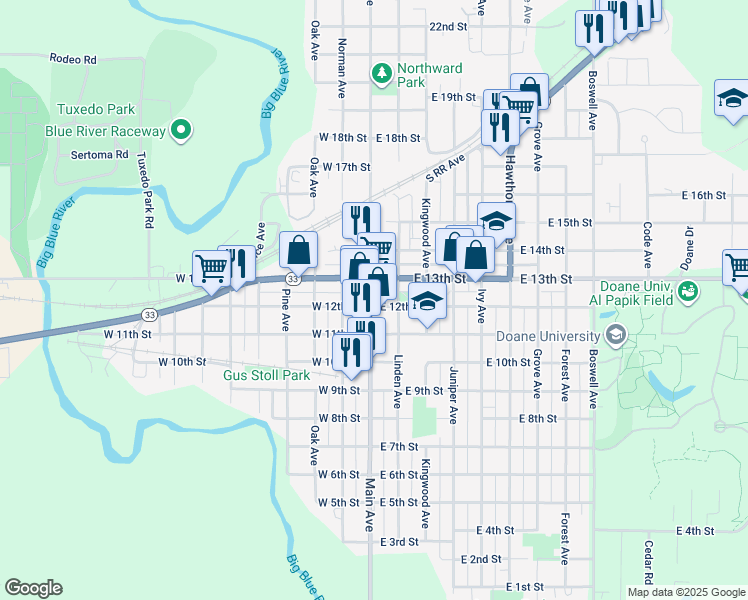 map of restaurants, bars, coffee shops, grocery stores, and more near in Crete