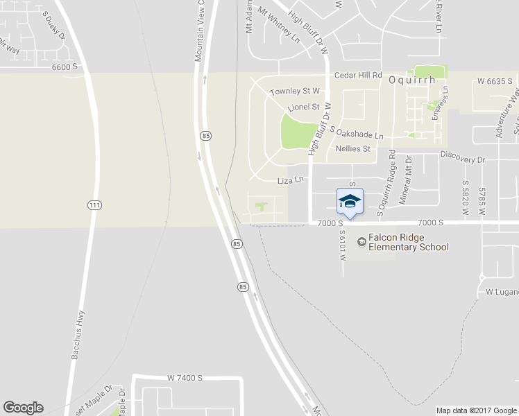 map of restaurants, bars, coffee shops, grocery stores, and more near 6354 Passenger Lane in West Jordan