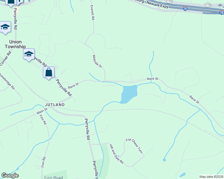 map of restaurants, bars, coffee shops, grocery stores, and more near 3 Senator Gephardt Farm Road in Union Township