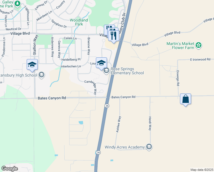 map of restaurants, bars, coffee shops, grocery stores, and more near 464 Winchester Drive' in Stansbury Park