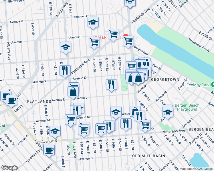 map of restaurants, bars, coffee shops, grocery stores, and more near in Brooklyn