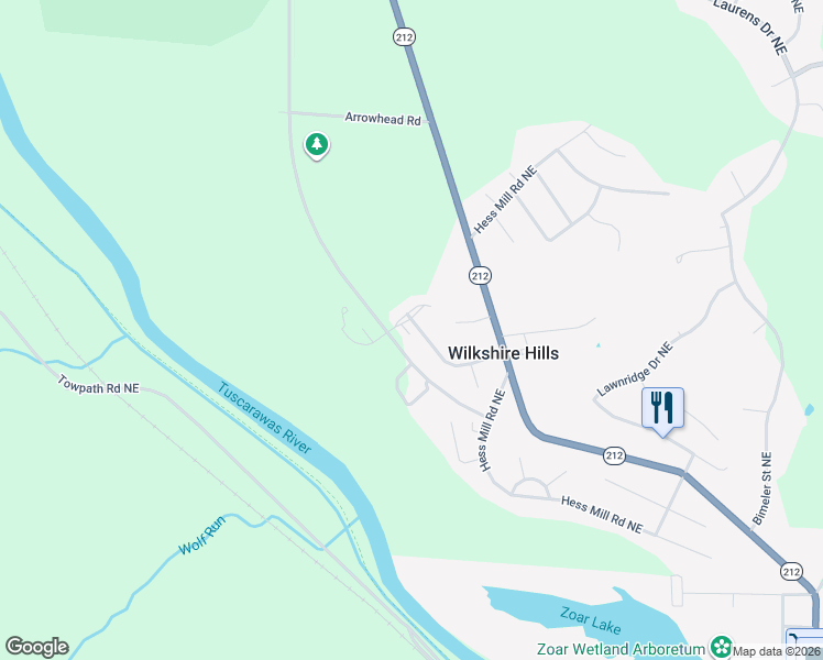 map of restaurants, bars, coffee shops, grocery stores, and more near 750 Kingwood Drive Northeast in Bolivar