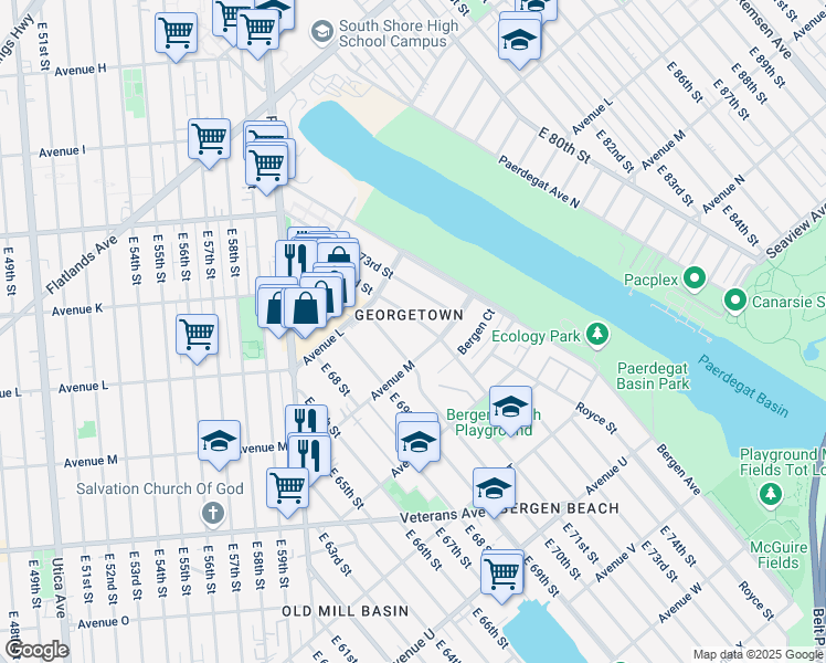 map of restaurants, bars, coffee shops, grocery stores, and more near in Brooklyn