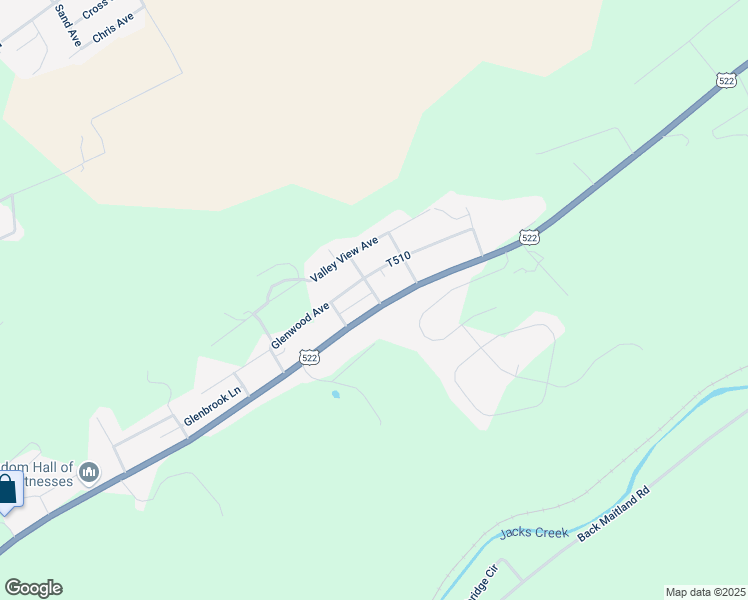map of restaurants, bars, coffee shops, grocery stores, and more near Highway 522 South in Mifflin County