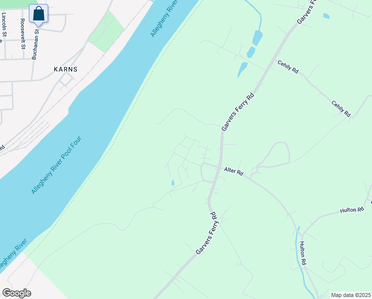 map of restaurants, bars, coffee shops, grocery stores, and more near 199 Dean Drive in New Kensington