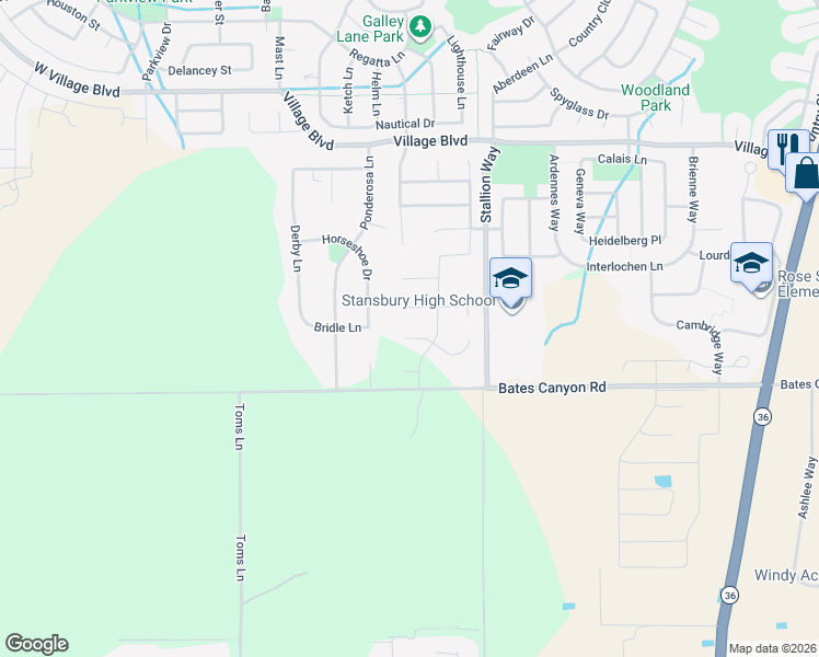 map of restaurants, bars, coffee shops, grocery stores, and more near 118 West Morning Glory Circle in Stansbury Park