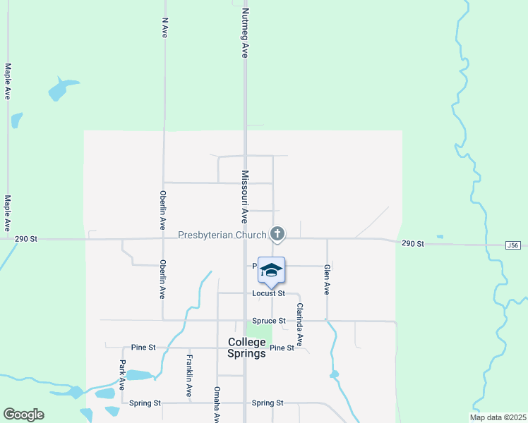 map of restaurants, bars, coffee shops, grocery stores, and more near in College Springs