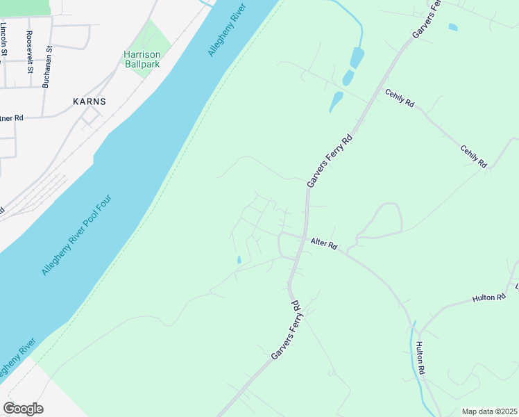 map of restaurants, bars, coffee shops, grocery stores, and more near 199 Dean Drive in New Kensington