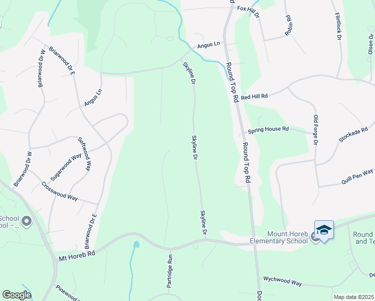 map of restaurants, bars, coffee shops, grocery stores, and more near 27 Skyline Drive in Warren