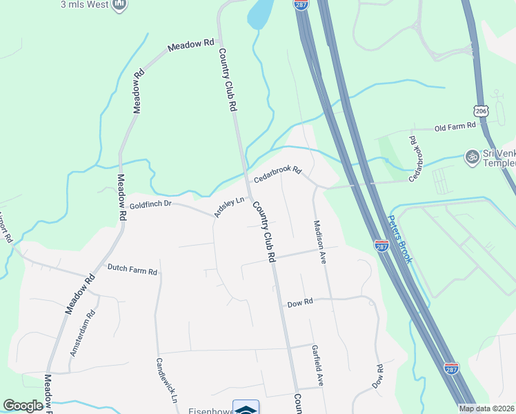 map of restaurants, bars, coffee shops, grocery stores, and more near 946 Country Club Road in Bridgewater Township