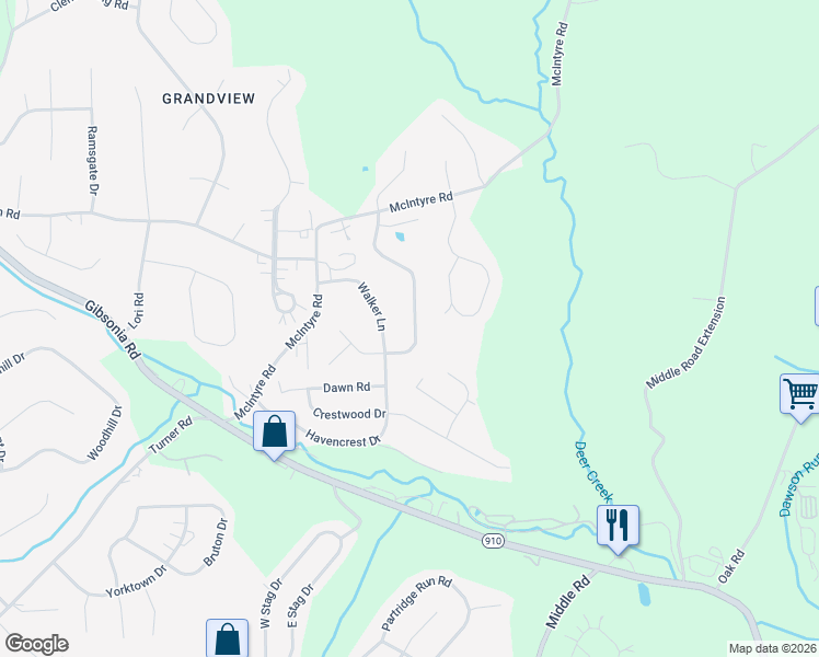map of restaurants, bars, coffee shops, grocery stores, and more near 254 Hytyre Farms Drive in Gibsonia