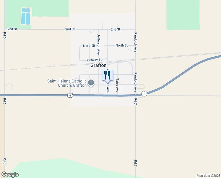 map of restaurants, bars, coffee shops, grocery stores, and more near 140 South Street in Grafton