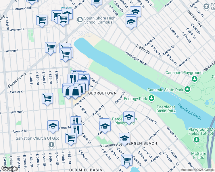 map of restaurants, bars, coffee shops, grocery stores, and more near in Brooklyn