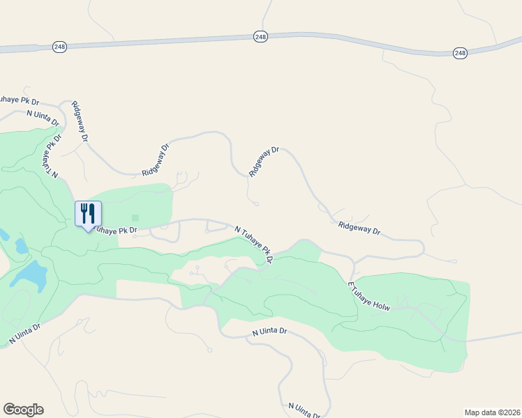 map of restaurants, bars, coffee shops, grocery stores, and more near 3495 Tuhaye Hollow in Kamas