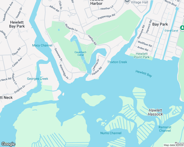 map of restaurants, bars, coffee shops, grocery stores, and more near 1101 Harbor Road in Hewlett