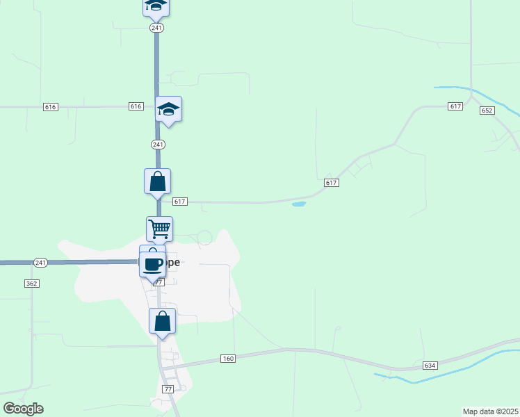 map of restaurants, bars, coffee shops, grocery stores, and more near 4460 Township Road 617 in Millersburg