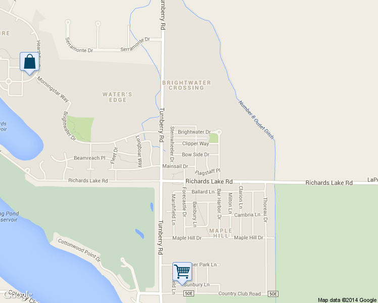 map of restaurants, bars, coffee shops, grocery stores, and more near 2226 Mainsail Drive in Fort Collins