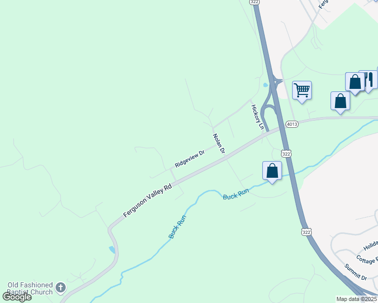 map of restaurants, bars, coffee shops, grocery stores, and more near 111 Ridgeview Drive in Lewistown