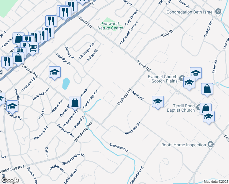 map of restaurants, bars, coffee shops, grocery stores, and more near 921 Post Drive in Plainfield