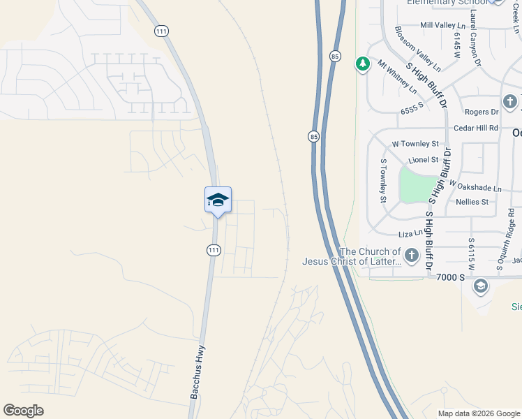 map of restaurants, bars, coffee shops, grocery stores, and more near 6828 South Mount Berry Road in West Jordan
