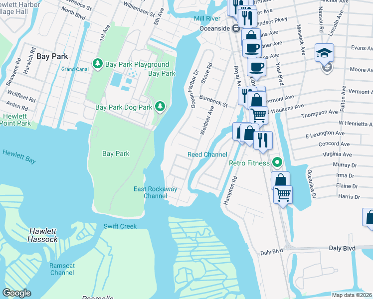 map of restaurants, bars, coffee shops, grocery stores, and more near 477 Pierce Street in Oceanside