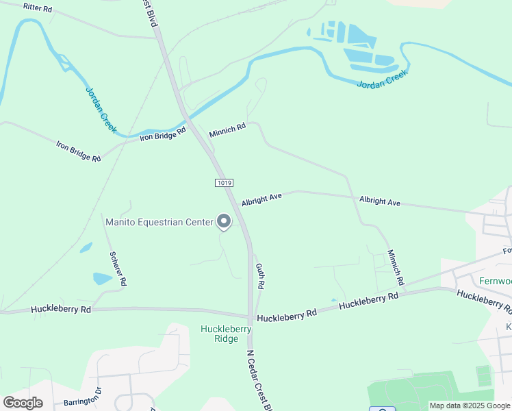 map of restaurants, bars, coffee shops, grocery stores, and more near 3022 Albright Avenue in Allentown