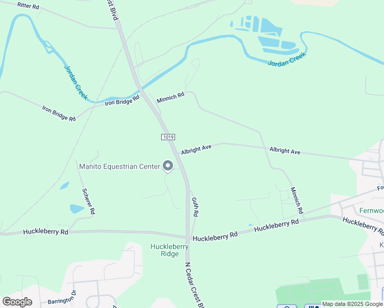 map of restaurants, bars, coffee shops, grocery stores, and more near 3022 Albright Avenue in Allentown