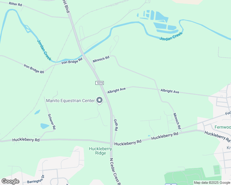map of restaurants, bars, coffee shops, grocery stores, and more near 3022 Albright Avenue in Allentown