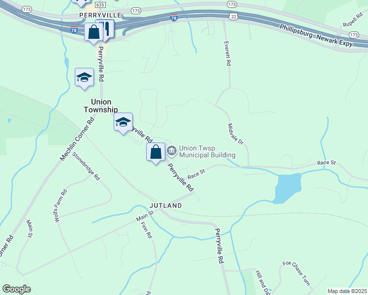 map of restaurants, bars, coffee shops, grocery stores, and more near 140 Perryville Road in Hampton