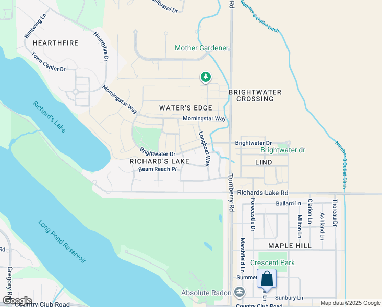 map of restaurants, bars, coffee shops, grocery stores, and more near 2815 Brightwater Court in Fort Collins