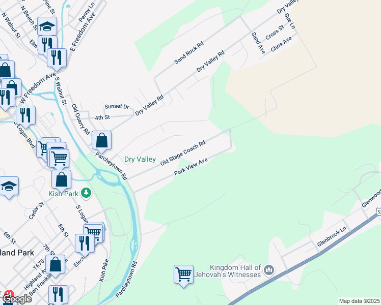 map of restaurants, bars, coffee shops, grocery stores, and more near 150 Old Stage Coach Road in Lewistown