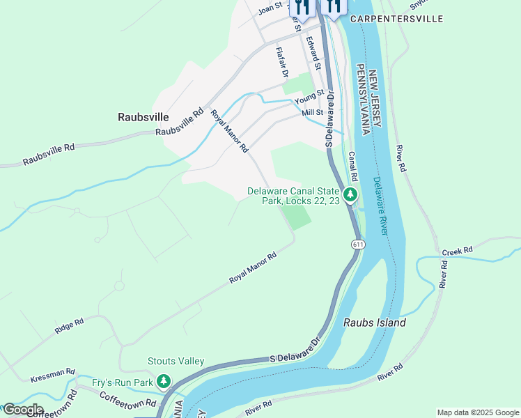 map of restaurants, bars, coffee shops, grocery stores, and more near 190 Royal Manor Rd in Easton