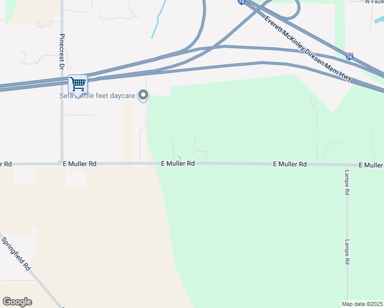 map of restaurants, bars, coffee shops, grocery stores, and more near 98 Acorn Court in East Peoria