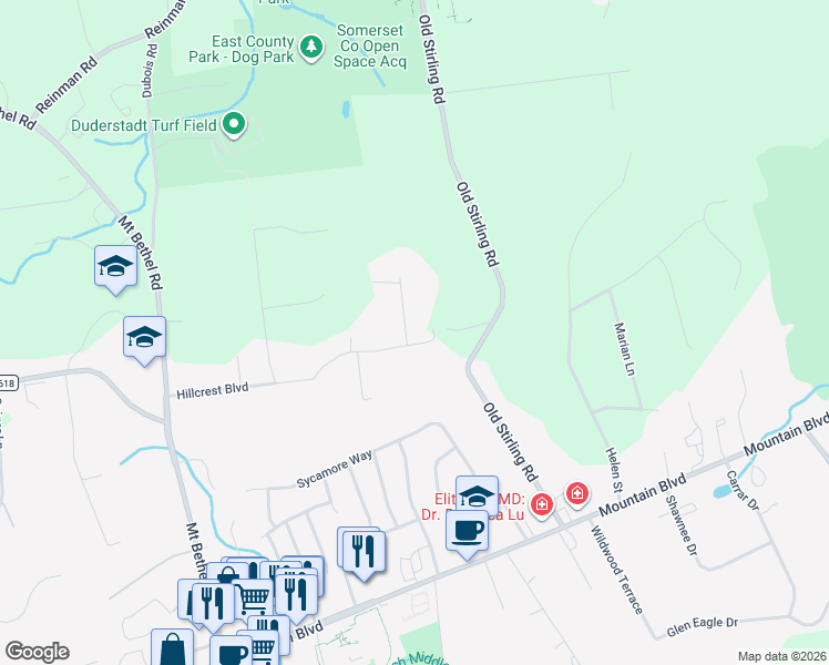 map of restaurants, bars, coffee shops, grocery stores, and more near 4 Isabella Way in Warren