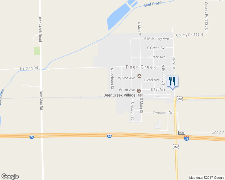 map of restaurants, bars, coffee shops, grocery stores, and more near 413 West 1st Avenue in Deer Creek