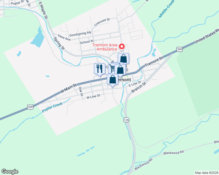 map of restaurants, bars, coffee shops, grocery stores, and more near 214 West Laurel Street in Tremont