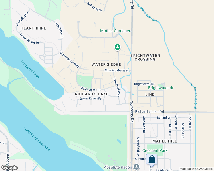 map of restaurants, bars, coffee shops, grocery stores, and more near 2815 Brightwater Court in Fort Collins