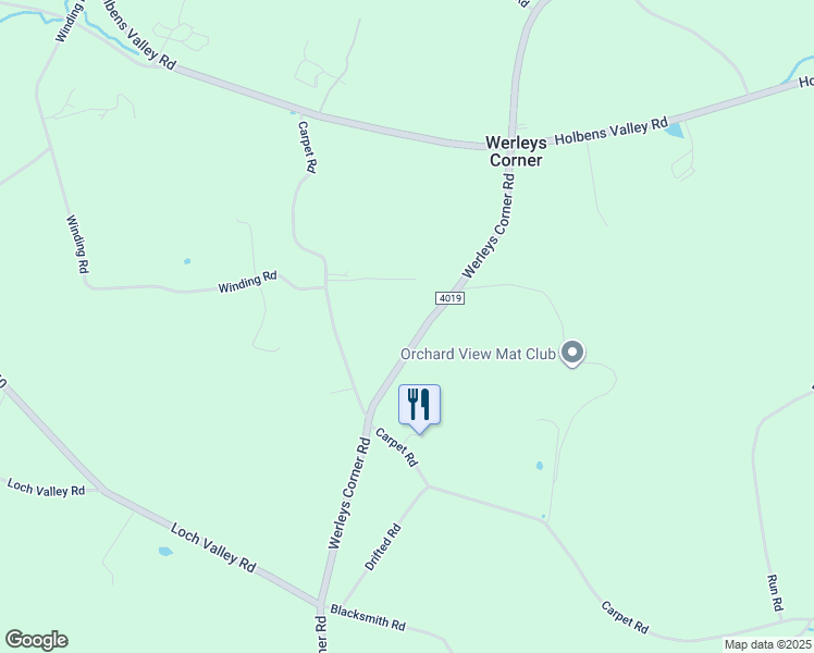 map of restaurants, bars, coffee shops, grocery stores, and more near 4352 Werleys Corner Road in New Tripoli