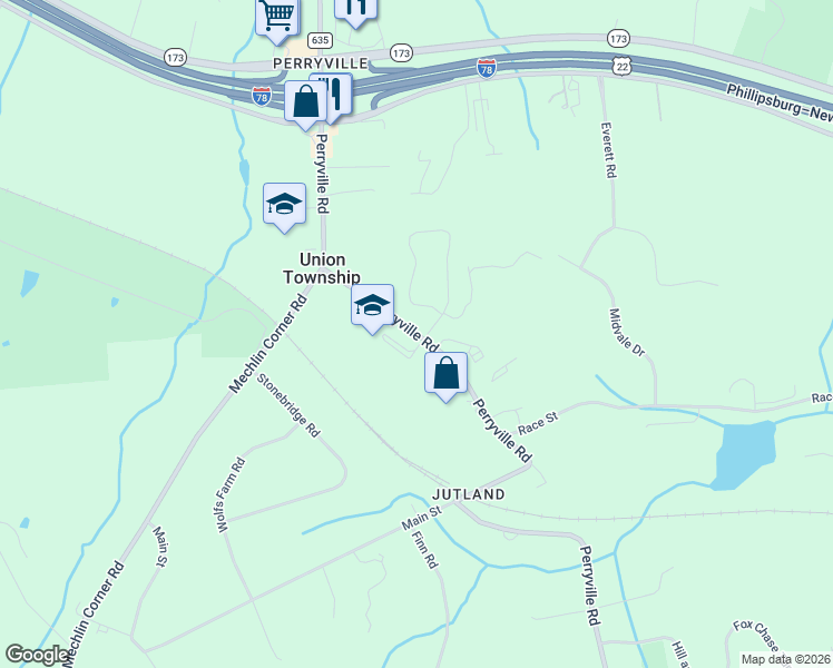 map of restaurants, bars, coffee shops, grocery stores, and more near 142 Perryville Road in Hampton