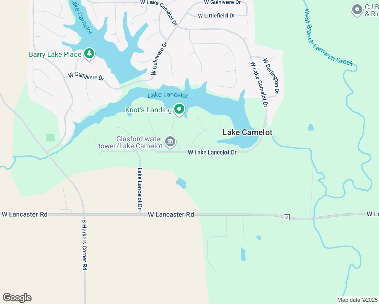 map of restaurants, bars, coffee shops, grocery stores, and more near 9504 West Lake Lancelot Drive in Mapleton