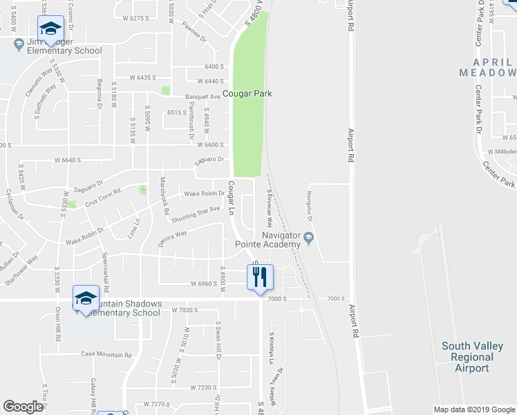 map of restaurants, bars, coffee shops, grocery stores, and more near 6753 Ticklegrass Road in West Jordan