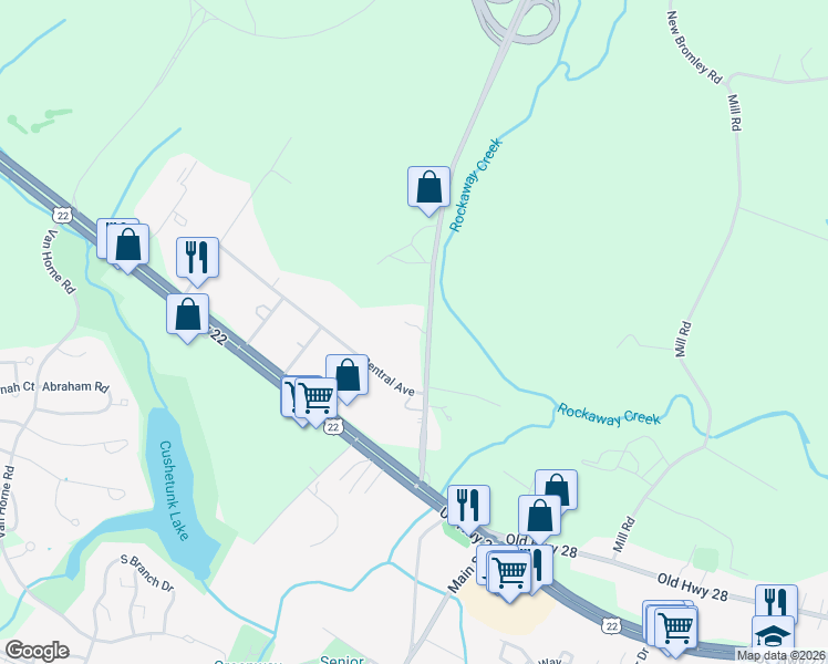 map of restaurants, bars, coffee shops, grocery stores, and more near 15 Oldwick Road in Hunterdon County