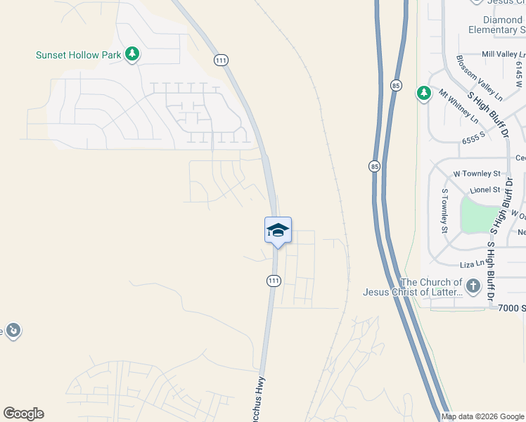 map of restaurants, bars, coffee shops, grocery stores, and more near 6761 South Glade Creek Drive in West Jordan
