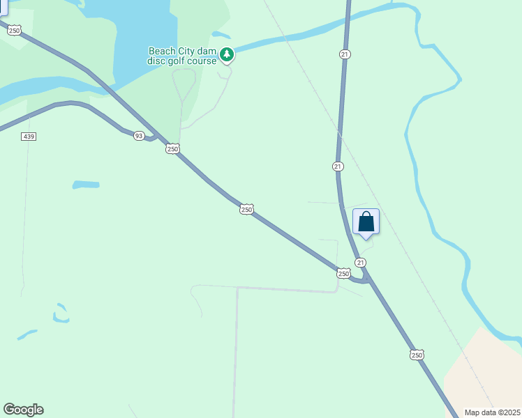 map of restaurants, bars, coffee shops, grocery stores, and more near 5287 U.S. 250 in Beach City
